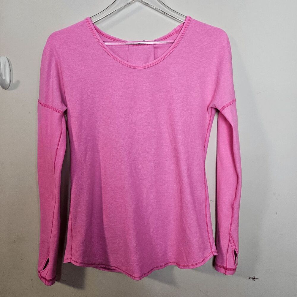 Ivivva Girls Long Sleeve Activewear Top Neon Pink Size 14 Womens XS